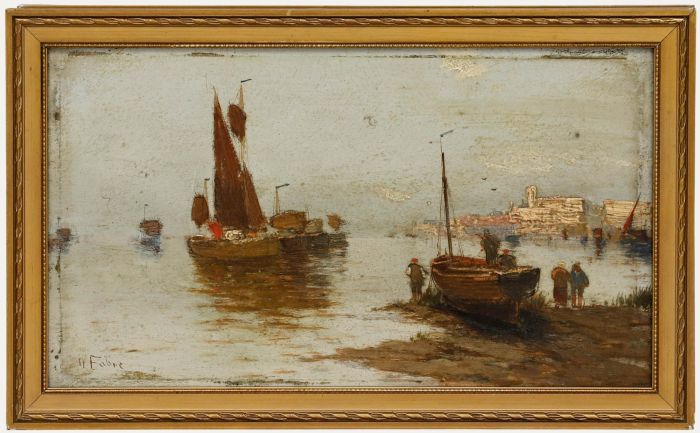 Henri Fabre (1880-1950) - Early 20th Century Oil, Into the Dock II