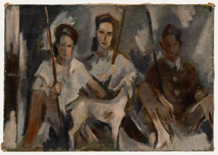 Robert Simon (1888-1961) - Early 20th Century Oil, Goat Herders