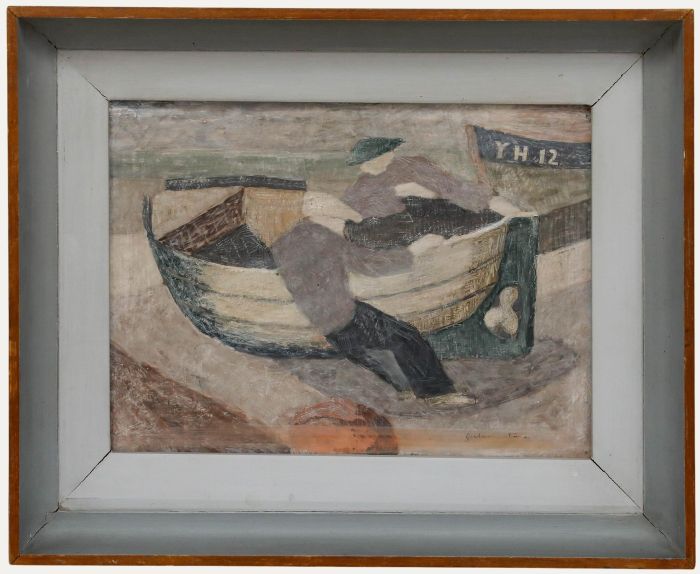 Tessa Newcomb - Modern British 20th Century Oil, Hauling the Boat