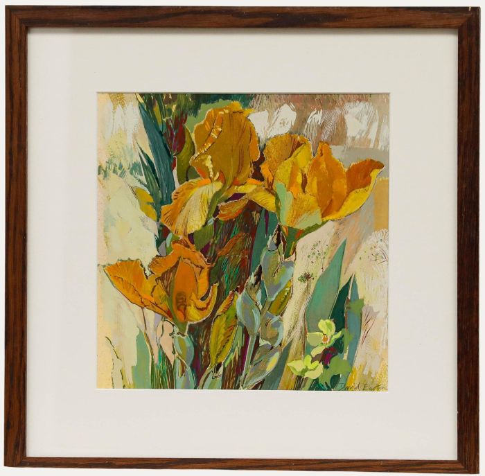 David Easton - Framed 20th Century Gouache, June Garden