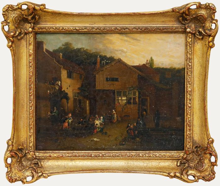 William Bromley III - 19th Century Oil, A Lively Evening
