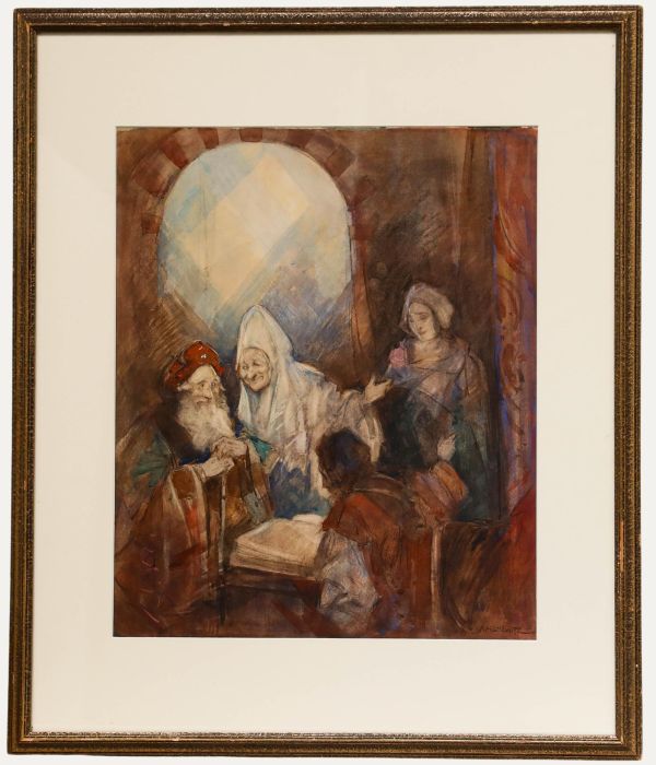 John Henry Amshewitz - Early 20th Century Watercolour, The Betrothal