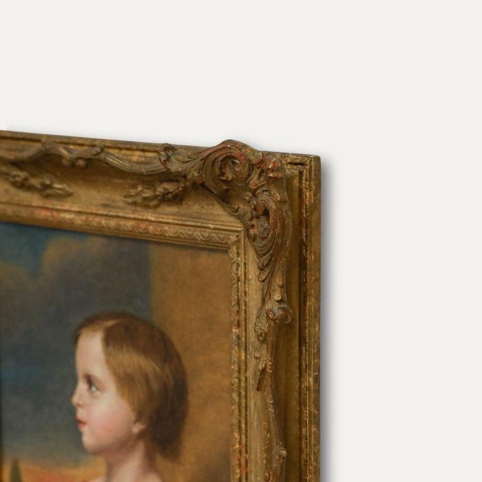 19th Century Oil - Young Girl in Profile