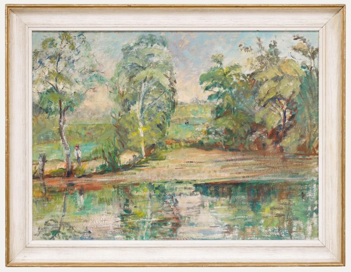 Rene Temple - Framed 20th Century Oil, Reflections