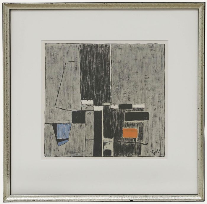 Geer Velde Van - Framed Mid 20th Century Lithograph, Composition (c.1950)
