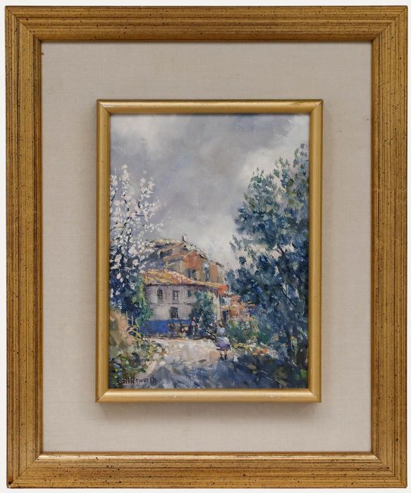 Howard Butterworth - Framed 20th Century Oil, Almond Trees in Blossom