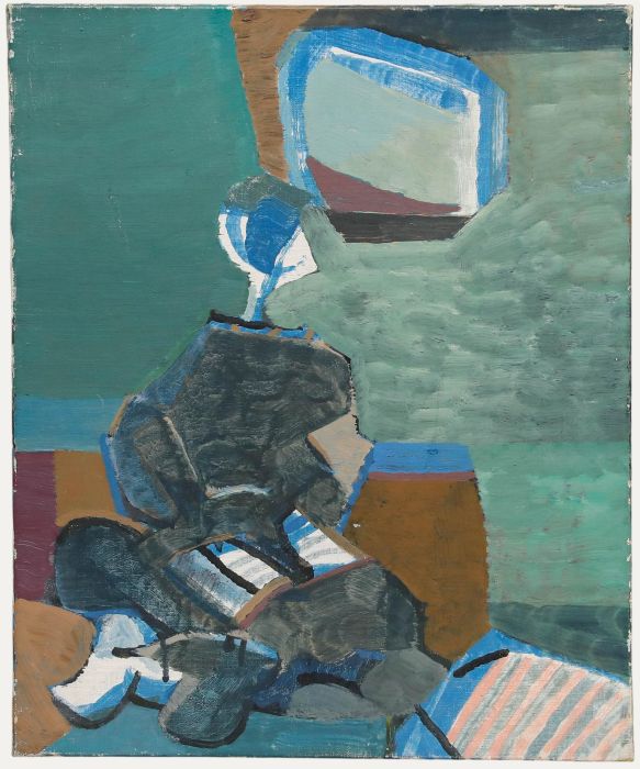 Paul Cendron - 1955 Oil, Abstract Figure