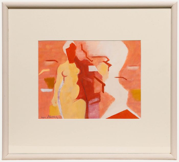 Roger Derieux - 20th Century Oil, Nude in Pink