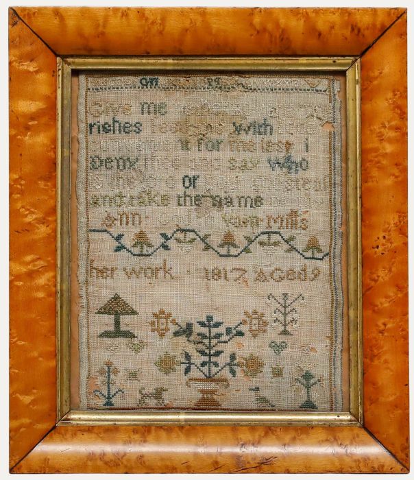 Ann Mills - 1817 Embroidery, Bible Passage