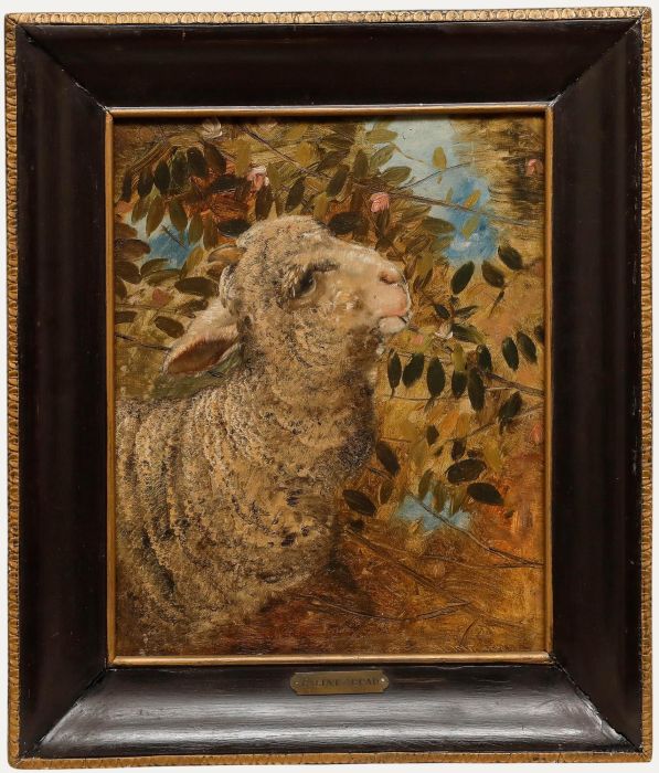 Arpad Bálint - Framed Early 20th Century Oil, Lamb in Spring