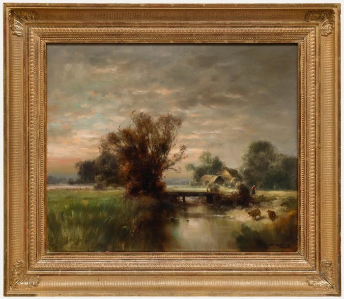 Günter König - 20th Century Oil, Misty Autumn Landscape