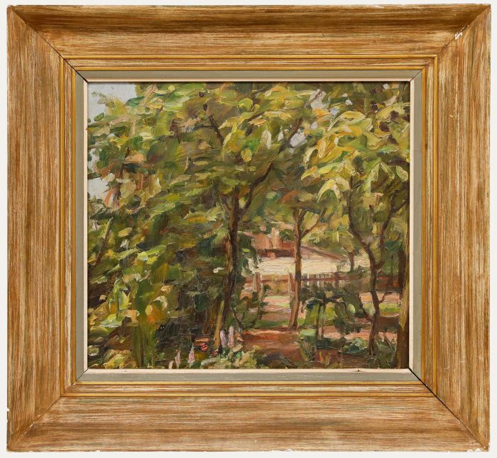 Impressionist Mid 20th Century Oil - Garden in Summer