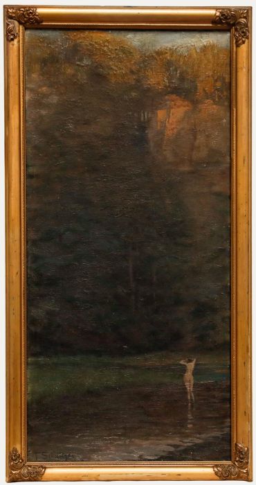 Theodor Schnitzer - 1900 Oil, The Bather