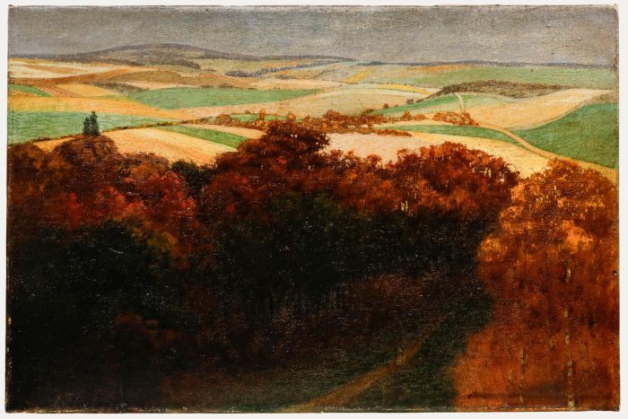Alfred Weczerzick - Early 20th Century Oil, Autumn Hills