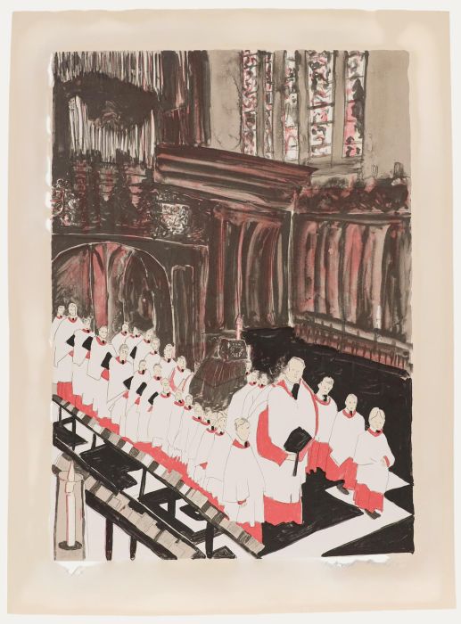 Patrick Procktor - Contemporary Silkscreen, The Choir of King’s College Chapel