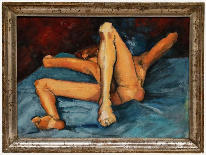 Geraldine Claire Guest - 20th Century Oil, Nude on Bed