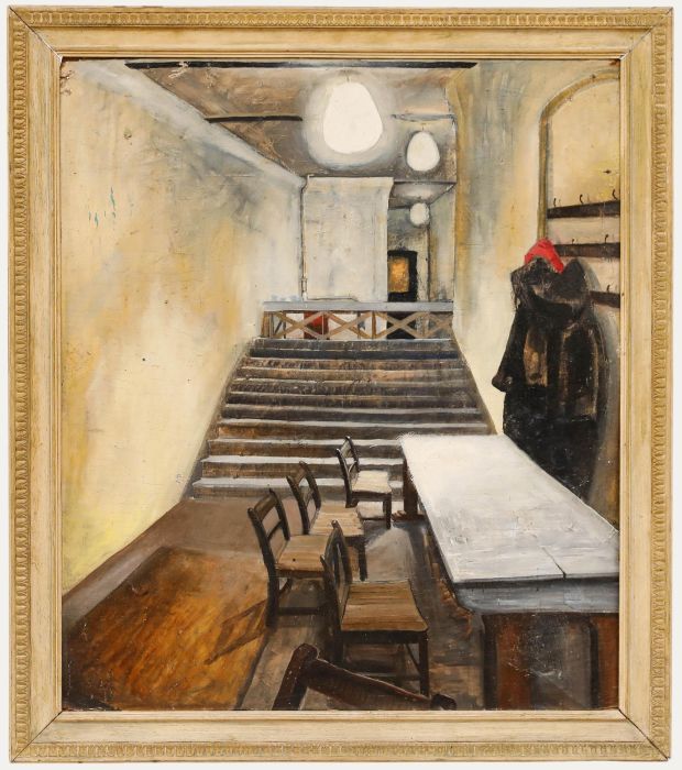 Julia Wills - Framed 20th Century Oil, The Hallway