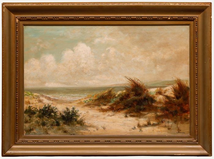 Daniel Sherrin - Framed Early 20th Century Oil, View Through the Dunes