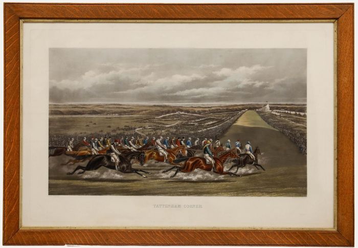 William Summers after Henry Thomas Alken (1785–1851)- Aquatint, Tattenham Corner