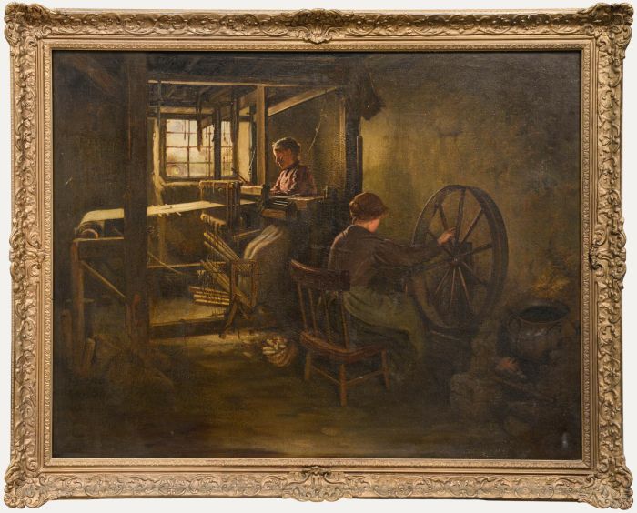 19th Century Oil - The Weaving Workshop
