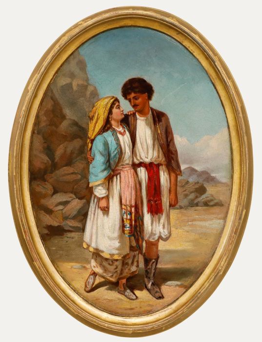 19th Century Oil - Courting Couple