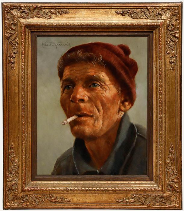 Bernd Funke - Mid 20th Century Oil, The Fisherman