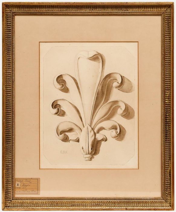1886 Watercolour - Acanthus Ornament
