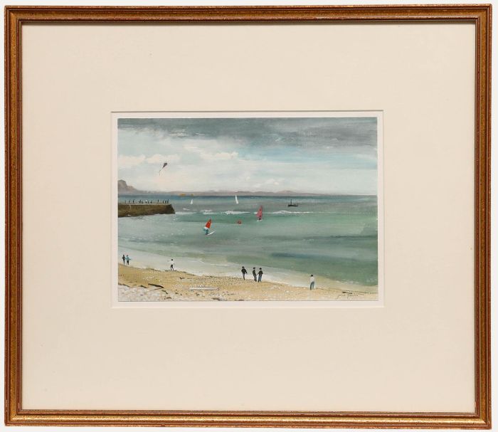 Jane Taylor - 20th Century Gouache, Boys by the Cobb
