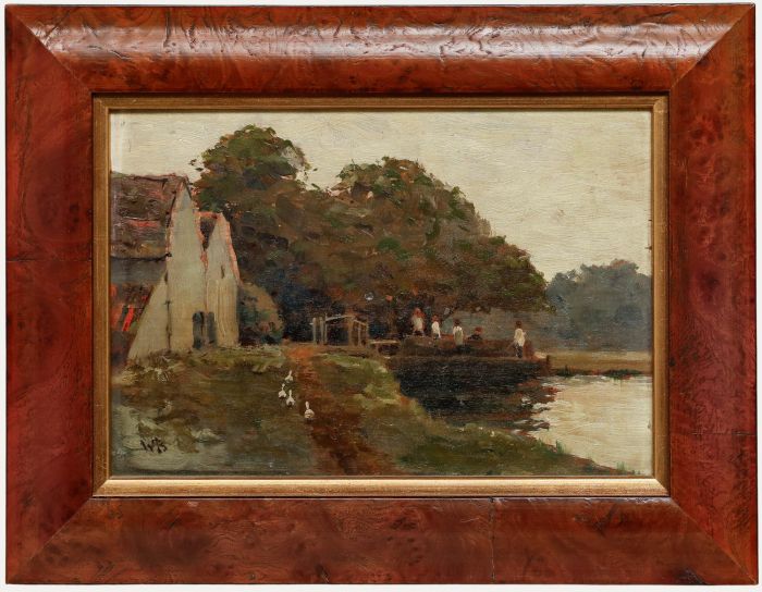 Early 20th Century Oil - The Riverbank