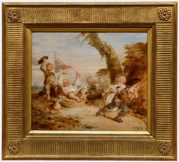 19th Century Oil - The Basket Chariot