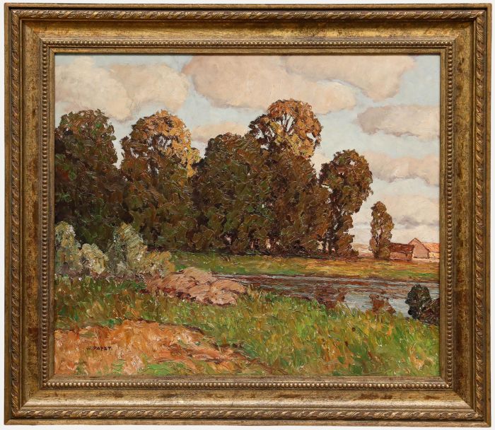 Walder Papst - Framed Early 20th Century Oil, Autumn Landscape