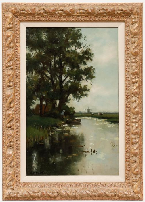 Godfried van Pelt - Framed Early 20th Century Oil, Heading Out on the Boat