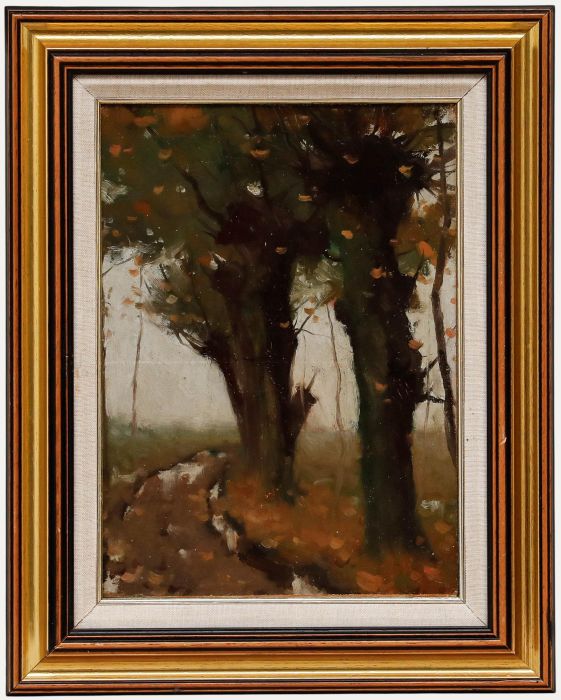 Mid 20th Century Oil - Path Under the Willows