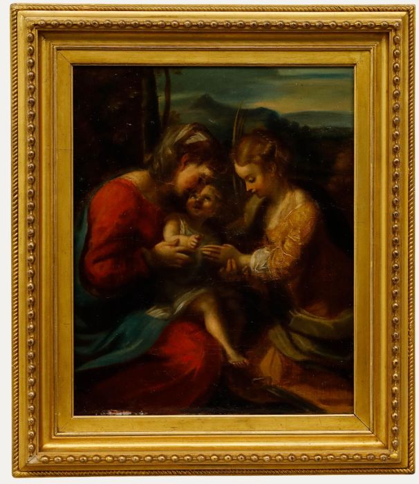 After Antonio da Correggio - Oil, Mystical Marriage of Saint Catherine