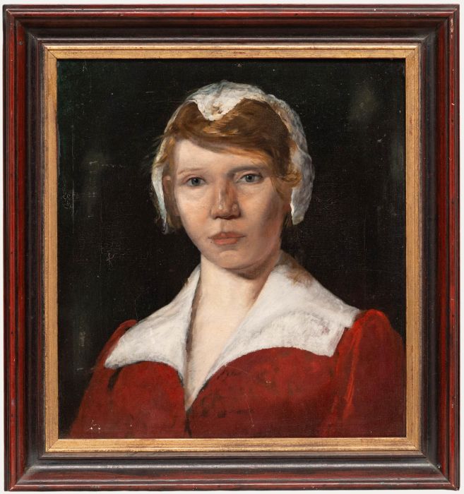 Early 20th Century Oil - Portrait of a Young Woman