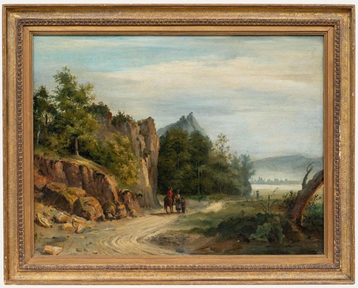 Ferdinand Hendrik Sypkens - Framed Mid 19th Century Oil, On The Woodland Trail
