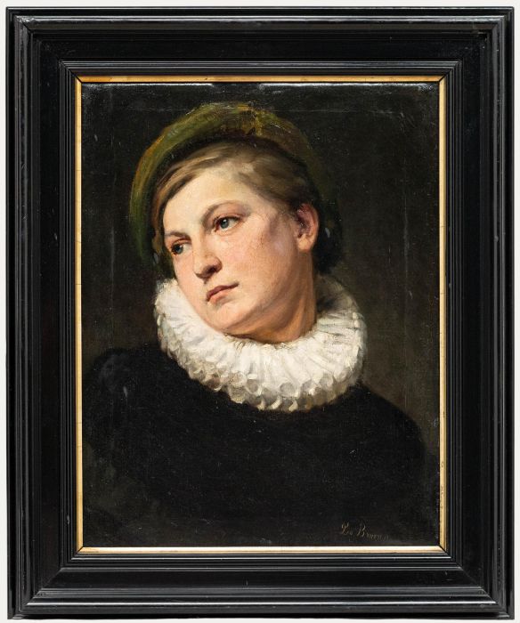 Late 19th Century Oil - Lady in a White Ruff