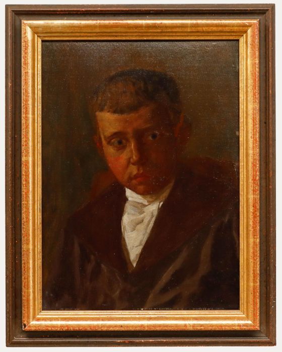 Early 20th Century Oil - Portrait of a Young Boy