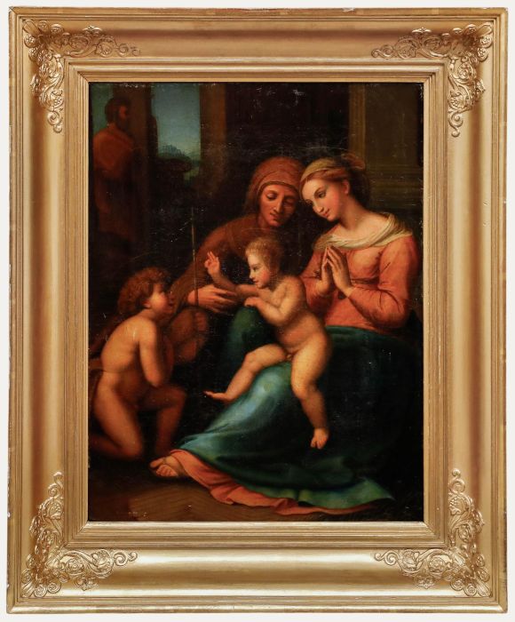 Raphael - Framed 19th Century Oil, The Madonna of Divine Love