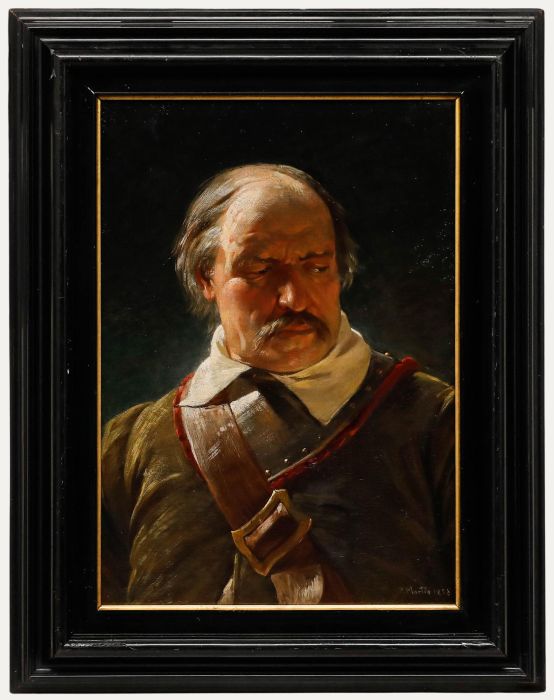 Paul Martin - 1885 Oil, Portrait of a Military Man