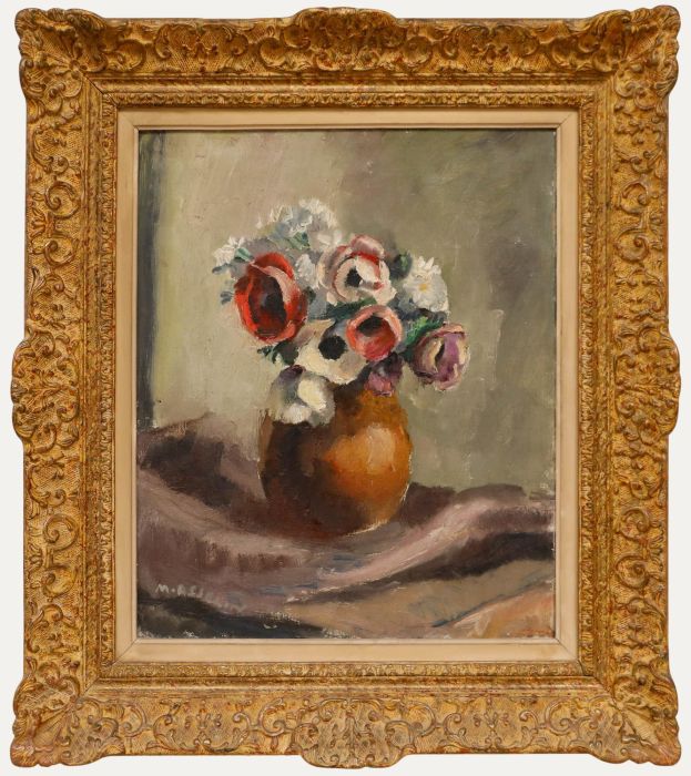 Maurice Asselin - Early 20th Century Oil, Bouquet of Anemones