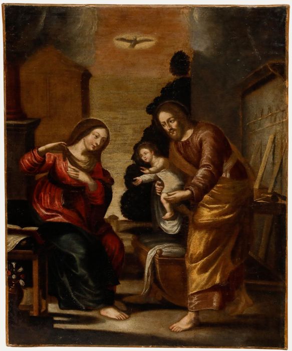 17th Century Oil - The Holy Family