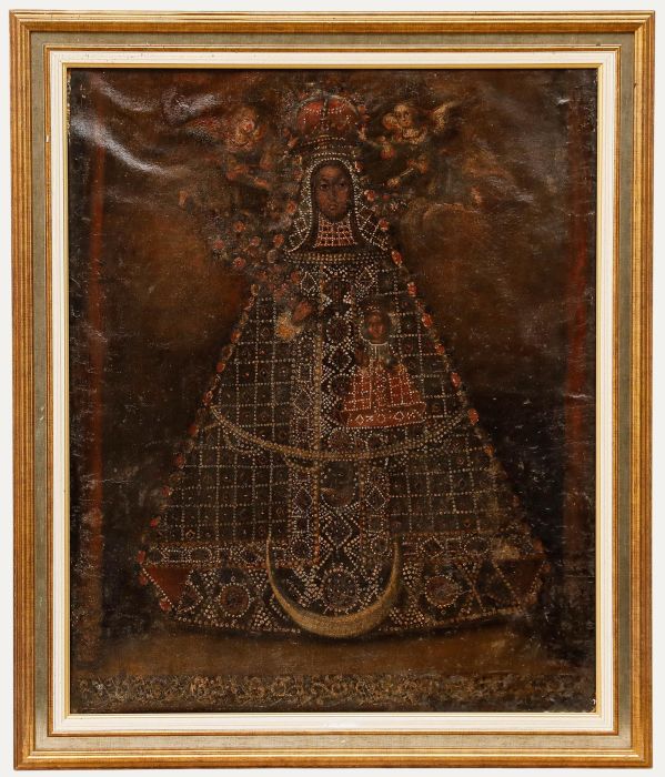 Cuzco School Early 19th Century Oil - The Virgin of Guadalupe