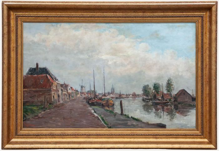 Willem Horselenberg - Early 20th Century Oil, Dutch Harbour