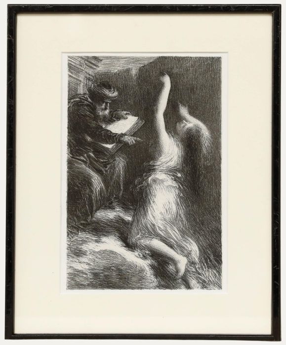 Henri Fantin-Latour - 1886 Lithograph, Parsifal, Act II: Evocation of Kundry