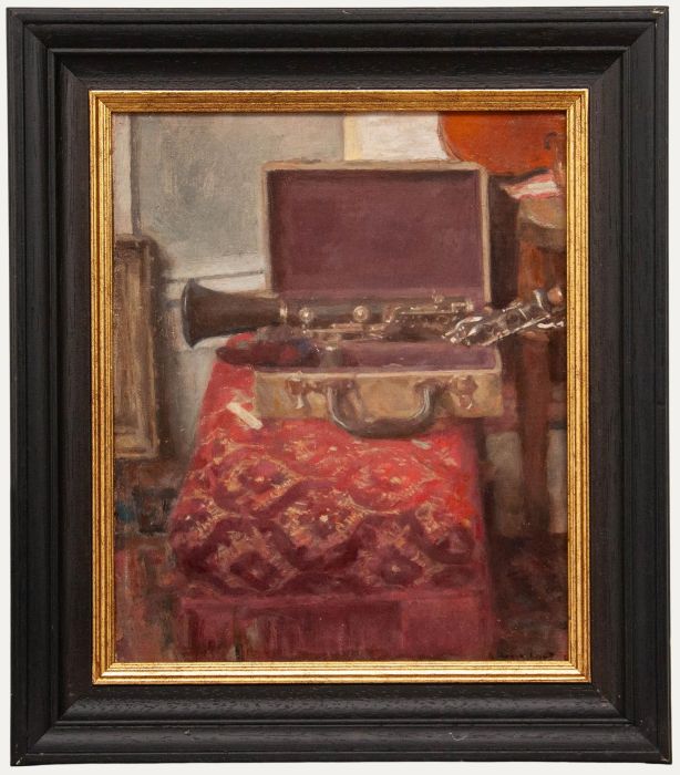 George Weissbort - Framed 20th Century Oil, The Clarinet Case