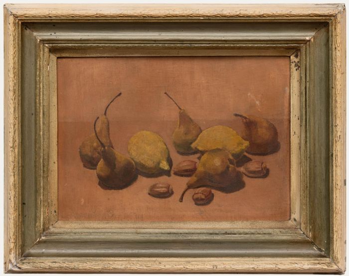 Framed Mid 20th Century Oil - Still Life of Fruit & Nuts
