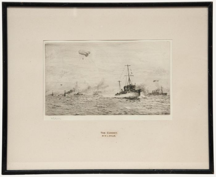 William Lionel Wyllie - Framed Early 20th Century Etching, The Convoy