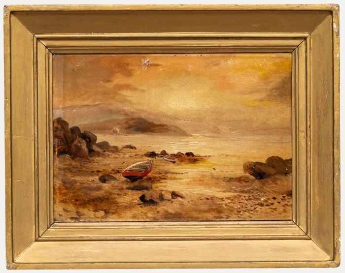 A. E. Ross - Early 20th Century Oil, Sunset in Guernsey