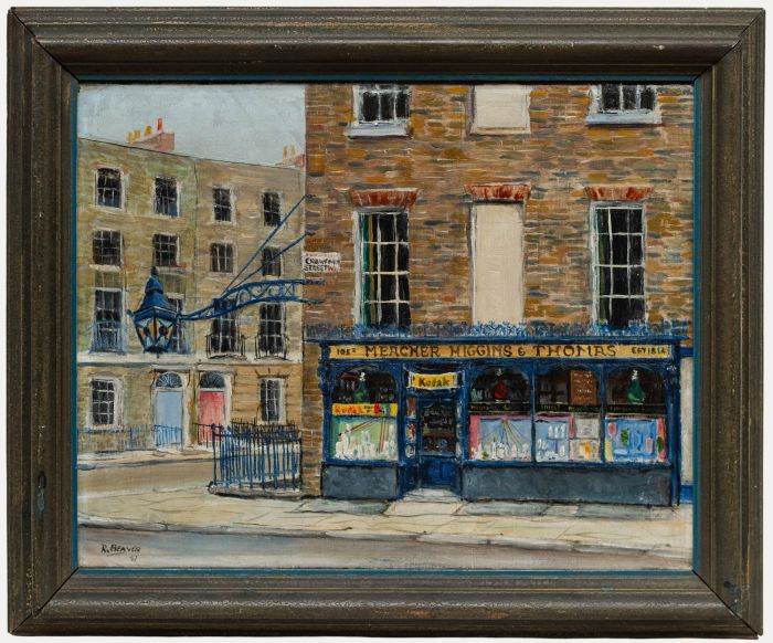 Robert Beaver - 1957 Oil, Crawford Street Chemist